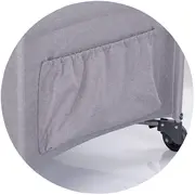 Patut pliabil Chipolino Relax platinum linen cu laterala culisanta HUBKOSIRE262PL