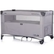 Patut pliabil Chipolino Relax platinum linen cu laterala culisanta HUBKOSIRE262PL