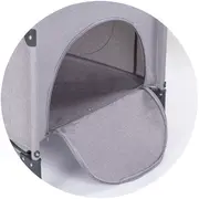 Patut pliabil Chipolino Relax platinum linen cu laterala culisanta HUBKOSIRE262PL