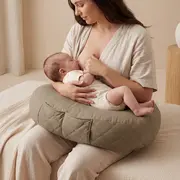 Perna Alaptare Babysteps  , Tip Rogal, Suport Ergonomic Mama  Bebelus, Velvet Premium, Vintage Pjb603330