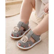 Sandalute gri cu piuitoare - happy cute bear snd5-10