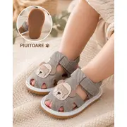 Sandalute gri cu piuitoare - happy cute bear snd5-10