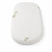 Saltea Ovala Fiber 81x47x4 cm in 2 straturi  pentru cos / patut din nuiele , 2 fete diferite, husa Jacquard Deluxe - ASC6427968020491