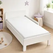 Saltea SmartNest 160x80x12 cm in 5 straturi pentru paturi copii 2-12 ani, husa bumbac ranforce alb uni - ASC6427968020590