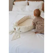 Babynest Premium Brodat Lilly Cu Funda ,   Bumbac Natural 100%, Saltea Detasabila, Handmade Polonia   De La Nastere La 9 Luni Pjbghda