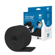 Banda protectie colturi mobila SIPO, burete moale, 2 metri, latime 75 mm, Negru