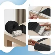 Banda protectie colturi mobila SIPO, burete moale, 2 metri, latime 75 mm, Negru