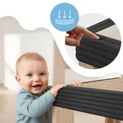 Banda protectie colturi mobila SIPO, burete moale, 2 metri, latime 75 mm, Negru