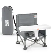 Bright starts - scaun de masa portabil pop 'n sit grey bbb17198