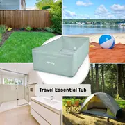 Ingenuity - cadita pliabila pentru calatorii tuckaway travel tub sage bbb17267