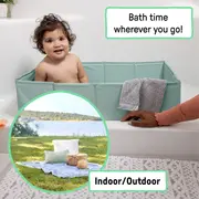 Ingenuity - cadita pliabila pentru calatorii tuckaway travel tub sage bbb17267