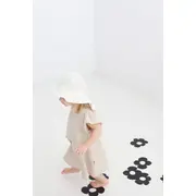Palarie De Soare Din Muselina Babyly ,   Alb Lapte, Protectie Completa Cap-urechi-ceafa, Reglabila   0-3 Ani, Handmade Polonia Pjbc2791