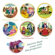 Proiector cu 6 povesti - rapunzel, jack si vrejul de fasole, etc