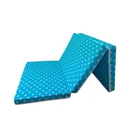 Saltea Pliabila Spuma Poliuretanica 120x60x5 cm - Blue with White Stars MYK00089273