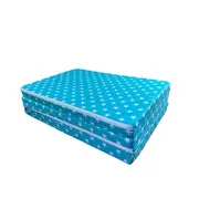 Saltea Pliabila Spuma Poliuretanica 120x60x5 cm - Blue with White Stars MYK00089273