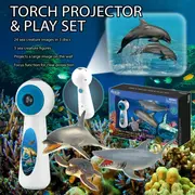 Set proiector tip lanterna & 3 figurine - animalute marine