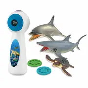 Set proiector tip lanterna & 3 figurine - animalute marine