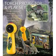 Set proiector tip lanterna & 3 figurine - dinozauri