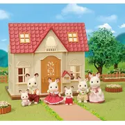 Sylvanian families-casuta cu acoperis rosu si figurina iepuras sf5785