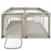 Tarc Pliabil Copii Kidwell Fanko 130x130 Cm Beige, Pentru Apartament, Spatiu Optimizat, Sigur, 0,  6 Ani Pjbkomofan02a1