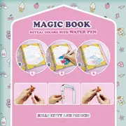 Waterbook: carte de colorat cu apa - hello kitty & prietenii