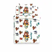 Lenjerie patut bebe 120x60 cm bumbac ranforce 3 piese Paw Patrol Alb - ASC6427968020804