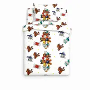 Lenjerie patut bebe 120x60 cm bumbac ranforce 3 piese Paw Patrol Alb - ASC6427968020804