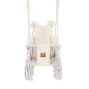Leagan Pentru Copii Si Bebelusi, Centuri De Siguranta, Catifea Reiata, Perna Ursulet Aesthetic Ecri, Meowbaby Pjbahbsg01