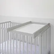 Masa De Infasat Din Lemn, Atasabila La Patut Bebe 120x60 Si 140x70 Cm, Gri, 86 X 51 X 7 Cm Pjbctc_gri