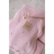 Paturica Premium Din Lana Merino Certificata Babyly ,   Roz Pudrat, 75a 100 Cm, Antialergica, Termoreglanta, Handmade Polonia   Nou-nascut+ Pjb97027