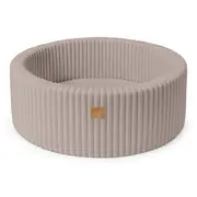 Piscina Uscata Cu 200 De Bile 7cm Meowbaby   Churros, 90x30 Cm, Premium Velur Reiat   Corduroy Bej Pjbmchbao21000