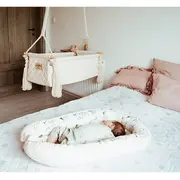 Suport De Dormit Babynest Premium Bumbac Si Catifea Nature Soft Grey By Babysteps, 70x35 Cm Pjb3410c