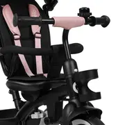 Tricicleta copii, Lionelo, Berry, 2 in 1, Multifunctionala, Suport picioare, Control al directiei, Scaun reversibil, Rotire 360 grade, Functie de roata libera, Utilizare pana la 5 ani, Constructie din otel, Conform cu standardul EN71, Roz BYNLO-BERRY_PINK