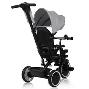 Tricicleta copii, Lionelo, Berry, 2 in 1, Multifunctionala, Suport picioare, Control al directiei, Scaun reversibil, Rotire 360 grade, Functie de roata libera, Utilizare pana la 5 ani, Constructie din otel, Conform cu standardul EN71, Gri BYNLO-BERRY_GREY