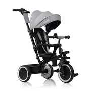 Tricicleta copii, Lionelo, Berry, 2 in 1, Multifunctionala, Suport picioare, Control al directiei, Scaun reversibil, Rotire 360 grade, Functie de roata libera, Utilizare pana la 5 ani, Constructie din otel, Conform cu standardul EN71, Gri BYNLO-BERRY_GREY