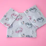Lenjerie pat bebe 120x60 cm bumbac ranforce 3 piese Unicorni - ASC6427968020743