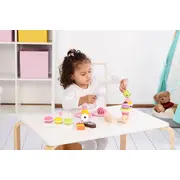 Set de joaca 25 piese din lemn pentru inghetata lelin l40105