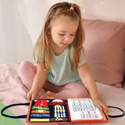 Carte senzoriala textila montessori cu multiple activitati pentru copii mici kidscare