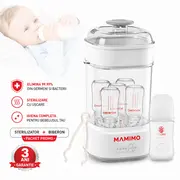Sterilizator biberoane electric cu aburi si functie uscare mamimo bsd2005, 5 biberoane, sterilizare rapida, biberon sticla cadou