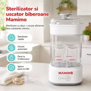 Sterilizator bibroane electric cu aburi si functie uscare mamimo bsd2005, 5 biberoane, sterilizare rapida, oprire automata