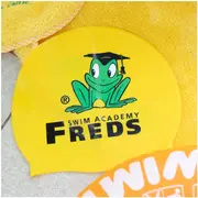Casca de inot din silicon freds swim academy, model cu imprimeu