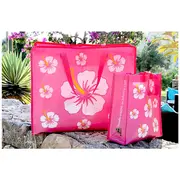 Geanta mare de plaja cu model hibiscus, 55 x 20 x 45 cm freds swim academy