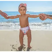 Scutec reutilizabil pentru inot bebelusi, roz, marimea 2, 9 - 16 kg, freds swim academy