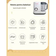 Aparat de gatit cu aburi si functie de blender 2 in 1 mamimo bfp8001
