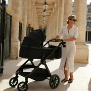 Carucior 2 in 1, Lionelo, Layla, Pana la 22 kg, Cadru aluminiu, Cu landou intarit si salteluta din spuma AirDots, Reversibil, Cu ventilatie 3D, Cu accesorii, EN1888-1, EN1888-2, EN1466, Bej BYNLO-LAYLA_2IN1_BEIGE_SAND