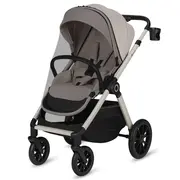 Carucior 2 in 1, Lionelo, Layla, Pana la 22 kg, Cadru aluminiu, Cu landou intarit si salteluta din spuma AirDots, Reversibil, Cu ventilatie 3D, Cu accesorii, EN1888-1, EN1888-2, EN1466, Bej BYNLO-LAYLA_2IN1_BEIGE_SAND