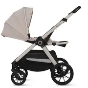 Carucior 2 in 1, Lionelo, Layla, Pana la 22 kg, Cadru aluminiu, Cu landou intarit si salteluta din spuma AirDots, Reversibil, Cu ventilatie 3D, Cu accesorii, EN1888-1, EN1888-2, EN1466, Bej BYNLO-LAYLA_2IN1_BEIGE_SAND