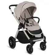 Carucior 2 in 1, Lionelo, Layla, Pana la 22 kg, Cadru aluminiu, Cu landou intarit si salteluta din spuma AirDots, Reversibil, Cu ventilatie 3D, Cu accesorii, EN1888-1, EN1888-2, EN1466, Bej BYNLO-LAYLA_2IN1_BEIGE_SAND