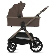 Carucior 2 in 1, Lionelo, Layla, Pana la 22 kg, Cadru aluminiu, Cu landou intarit si salteluta din spuma AirDots, Reversibil, Cu ventilatie 3D, Cu accesorii, EN1888-1-2, EN1466, Maro BYNLO-LAYLA_2IN1_BEIGE_TAUPE