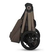 Carucior 2 in 1, Lionelo, Layla, Pana la 22 kg, Cadru aluminiu, Cu landou intarit si salteluta din spuma AirDots, Reversibil, Cu ventilatie 3D, Cu accesorii, EN1888-1-2, EN1466, Maro BYNLO-LAYLA_2IN1_BEIGE_TAUPE